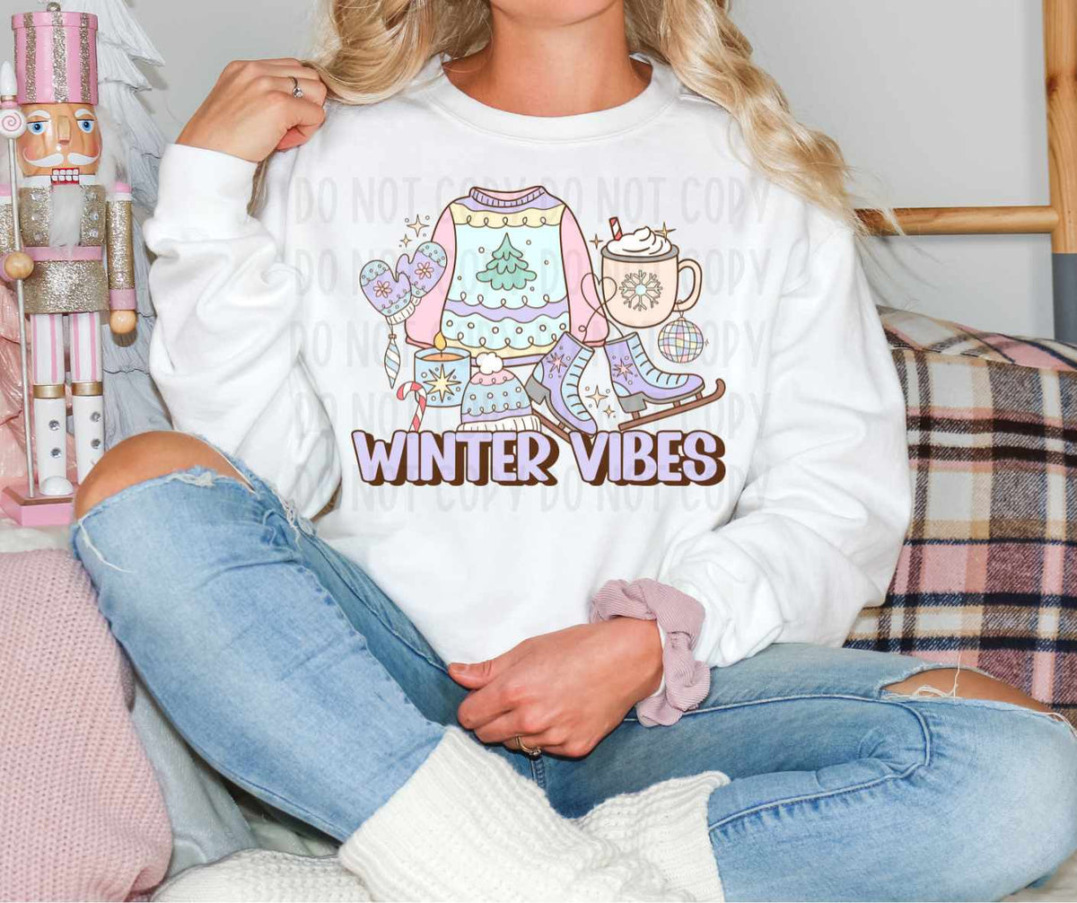 Winter vibes outfit 65282 DTF transfer
