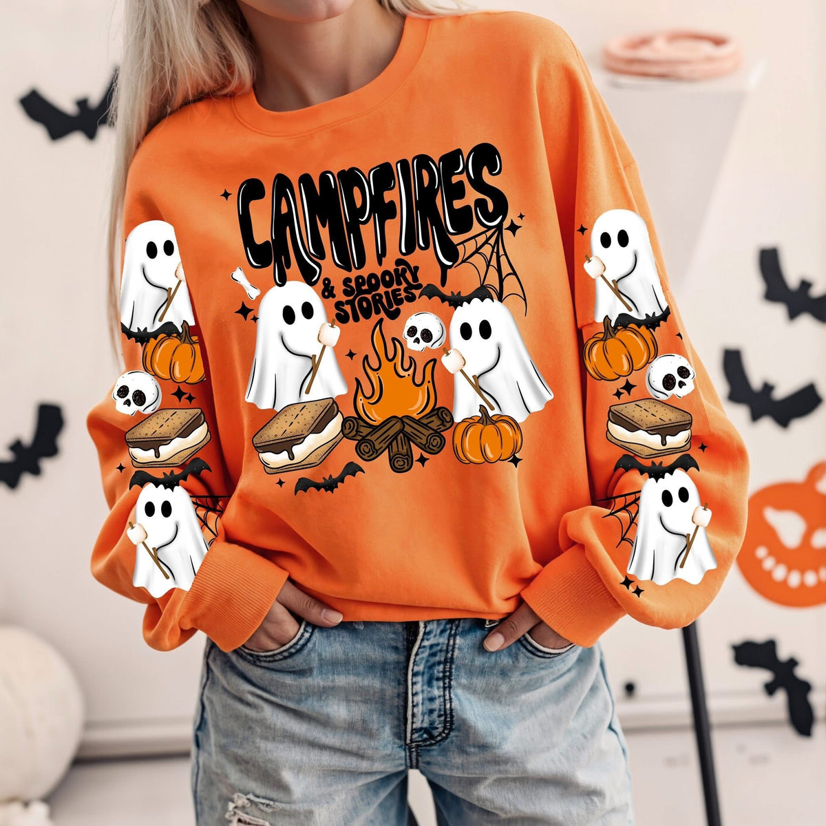 Campfire and spooky stories (front only) (CSC) DTF Transfer