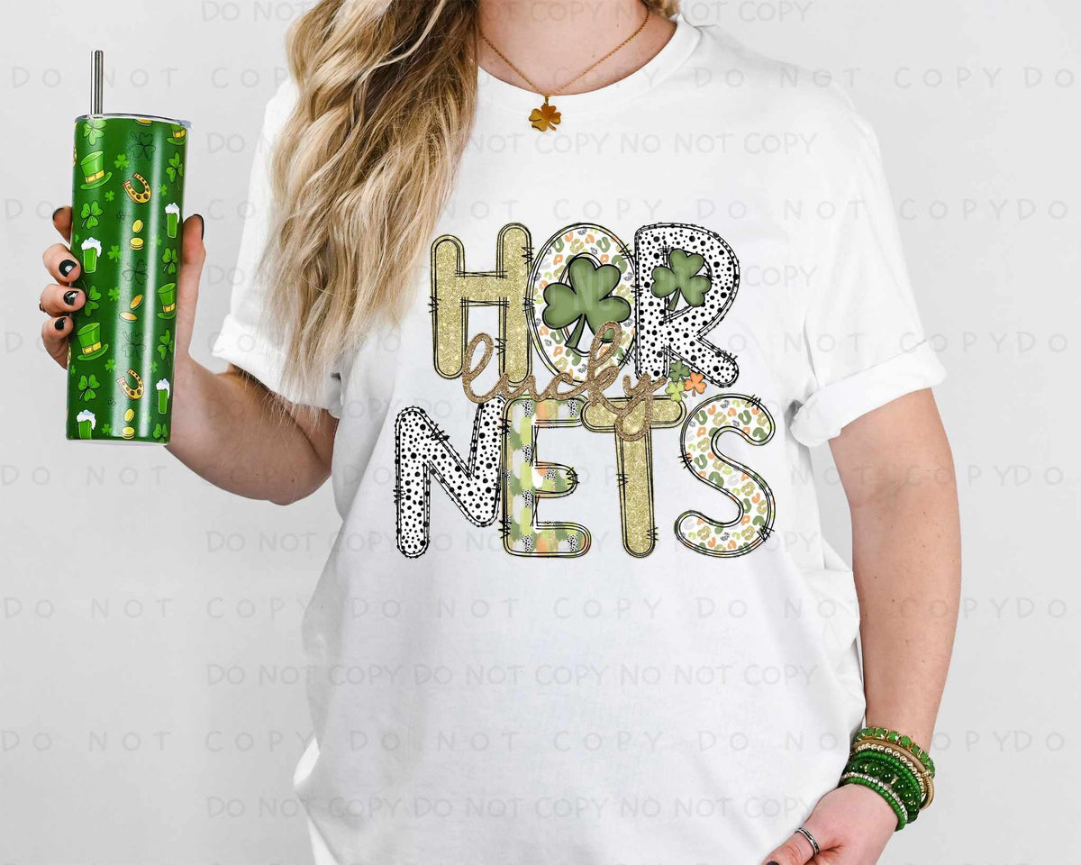 Lucky Hornets st Patrick patterns (caplinger) 82458 DTF transfer