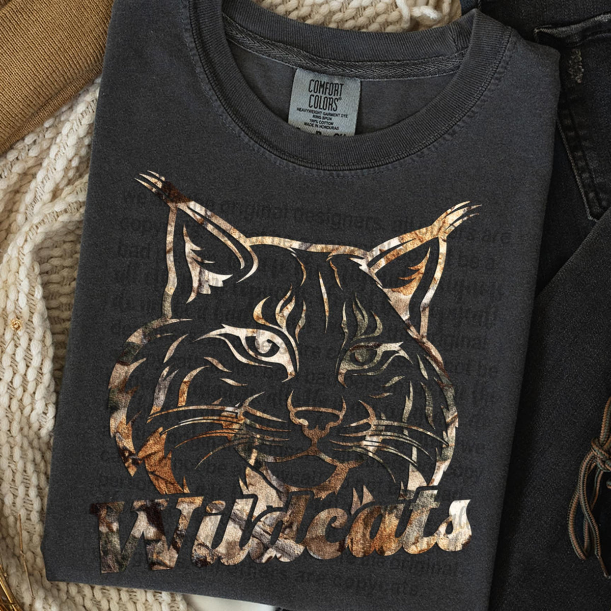 Wildcats Camo TTD DTF transfer
