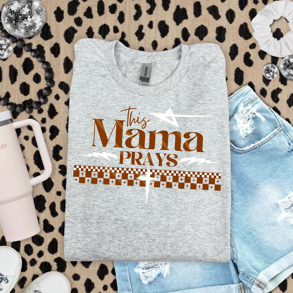 This Mama Prays BROWN (MZ) 113493 DTF Transfer