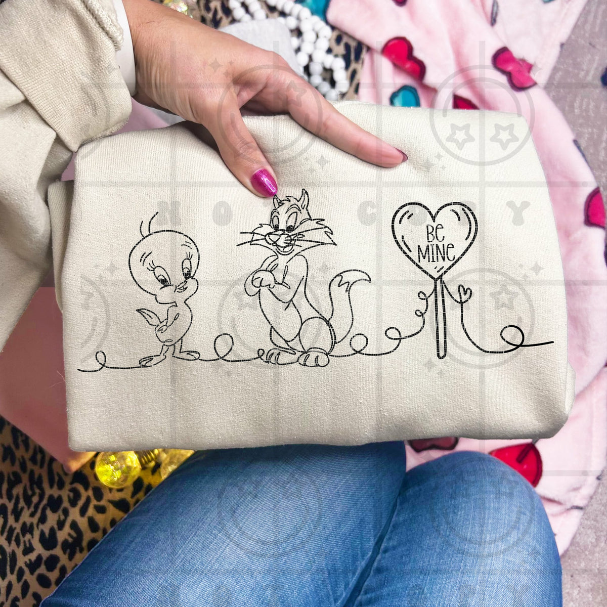 Be mine bird and cat (HW) DTF transfer