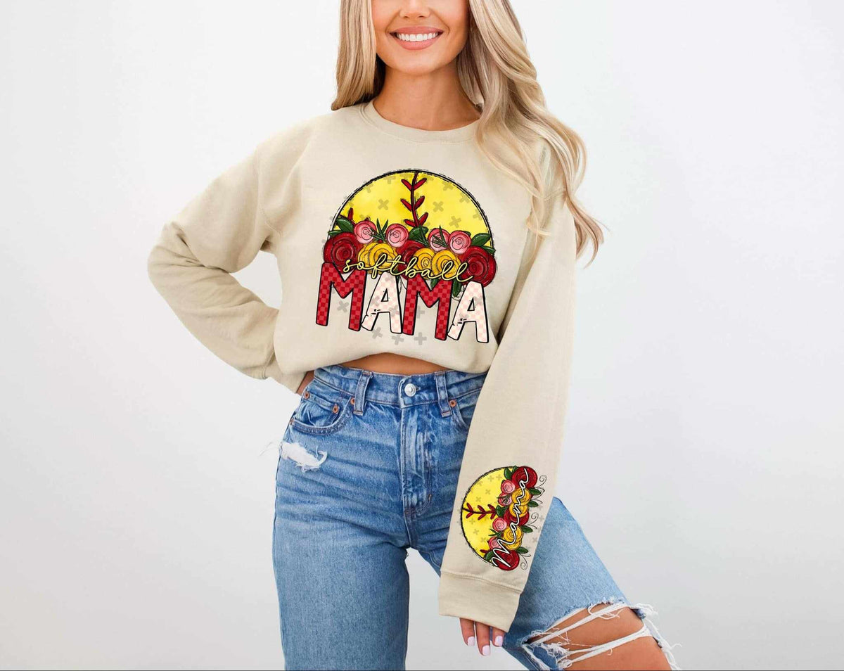 Softball mama FRONT 80854 DTF transfer