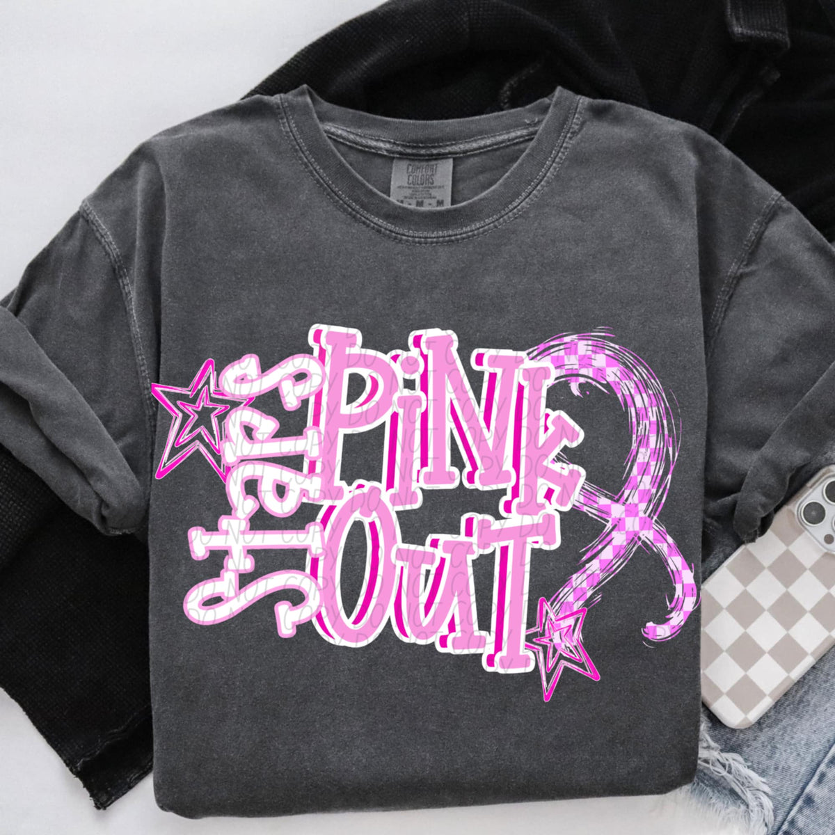Stars Pink Out (city) DTF Transfer