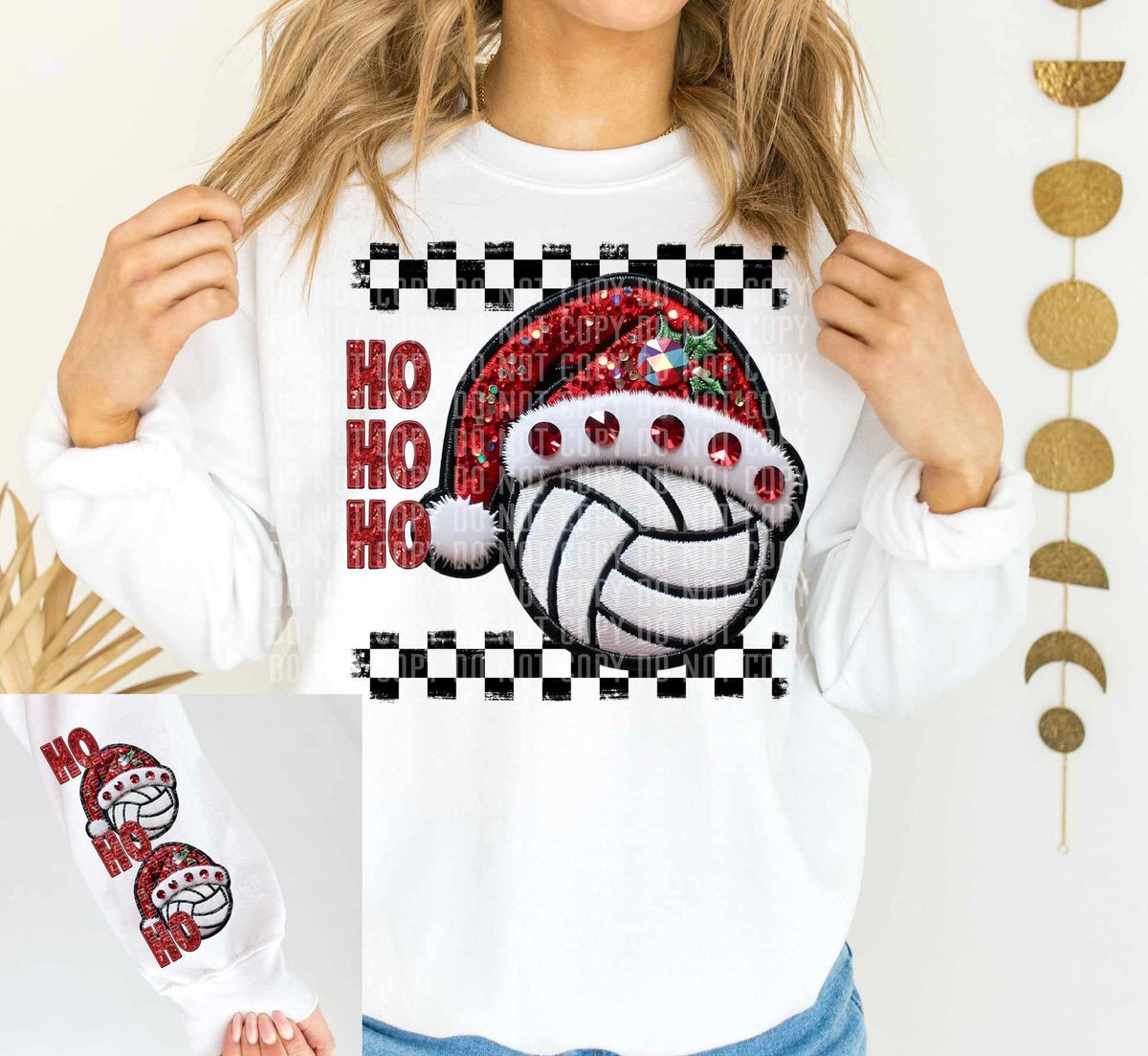 Ho ho ho volleyball FRONT 62712 DTF transfer
