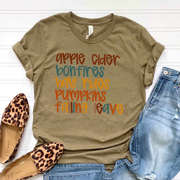 Apple cider bonfires fall words (CITY) 62336 DTF transfer