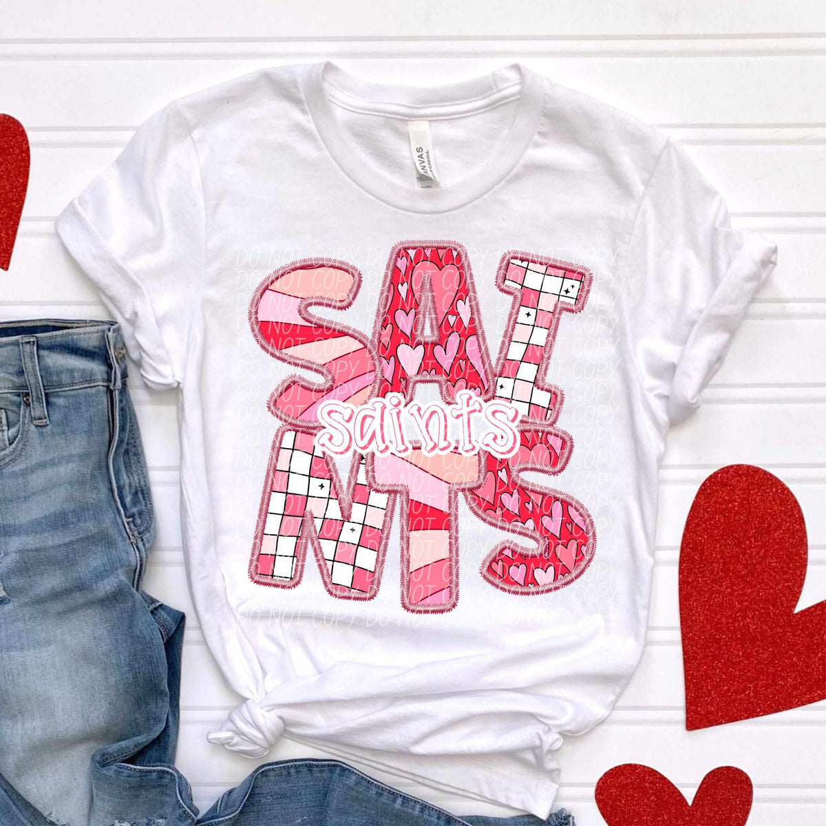 Saints pink groovy (CITY) 80551 DTF transfer