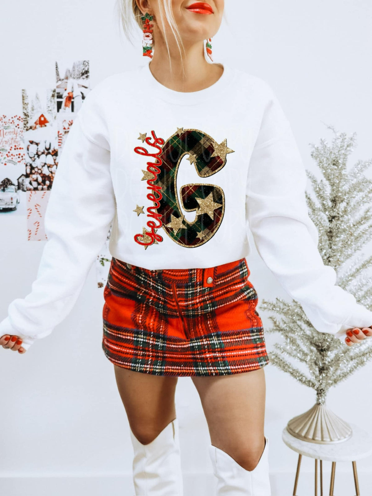 Generals plaid and gold stars (PH) DTF Transfers