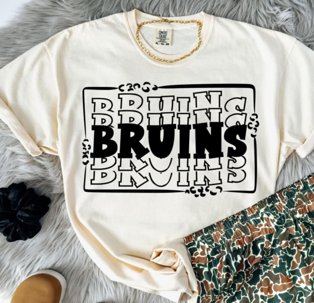 Bruins stacked with frame (S&G) 98071 DTF transfer