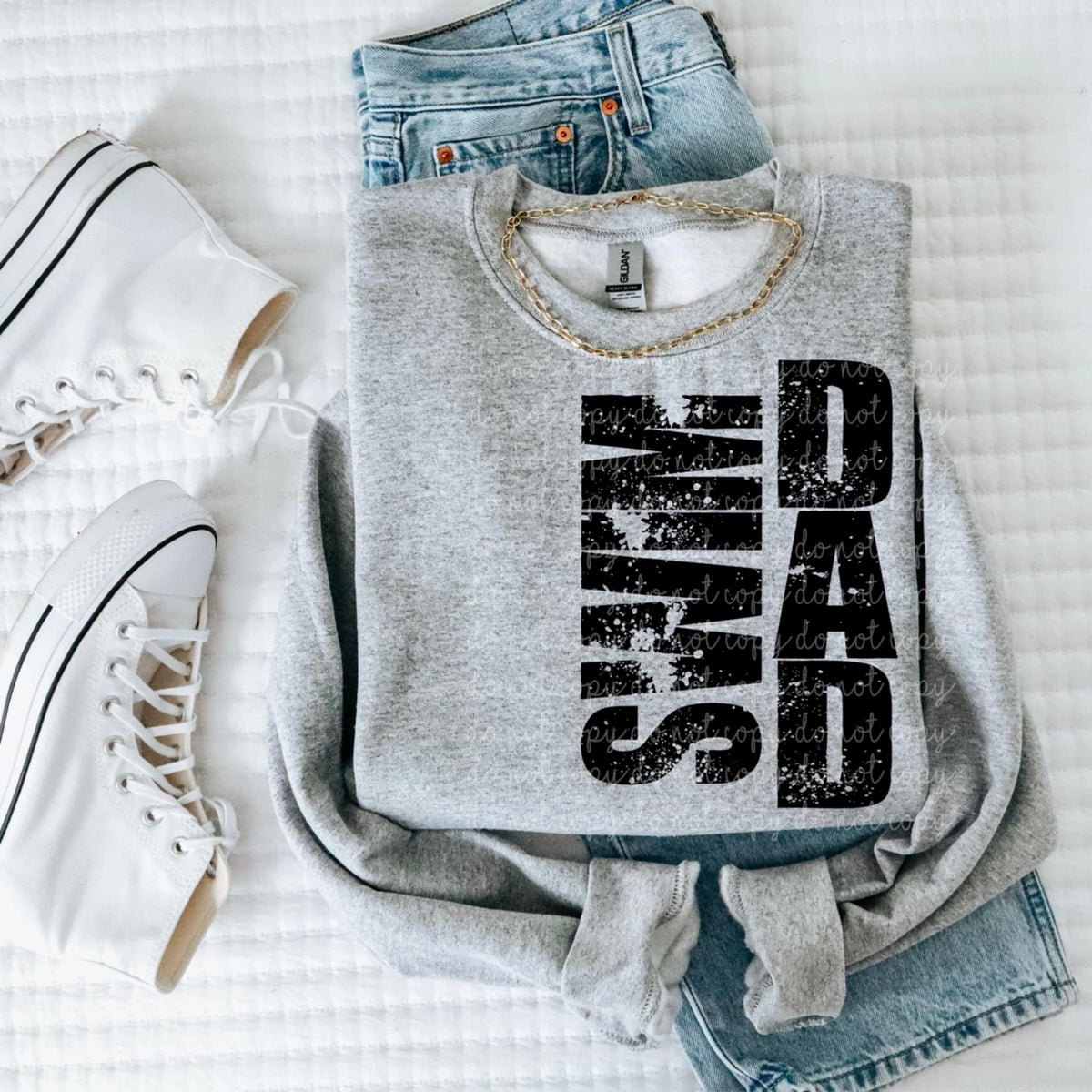 Swim dad vertical grunge 93204 DTF transfer