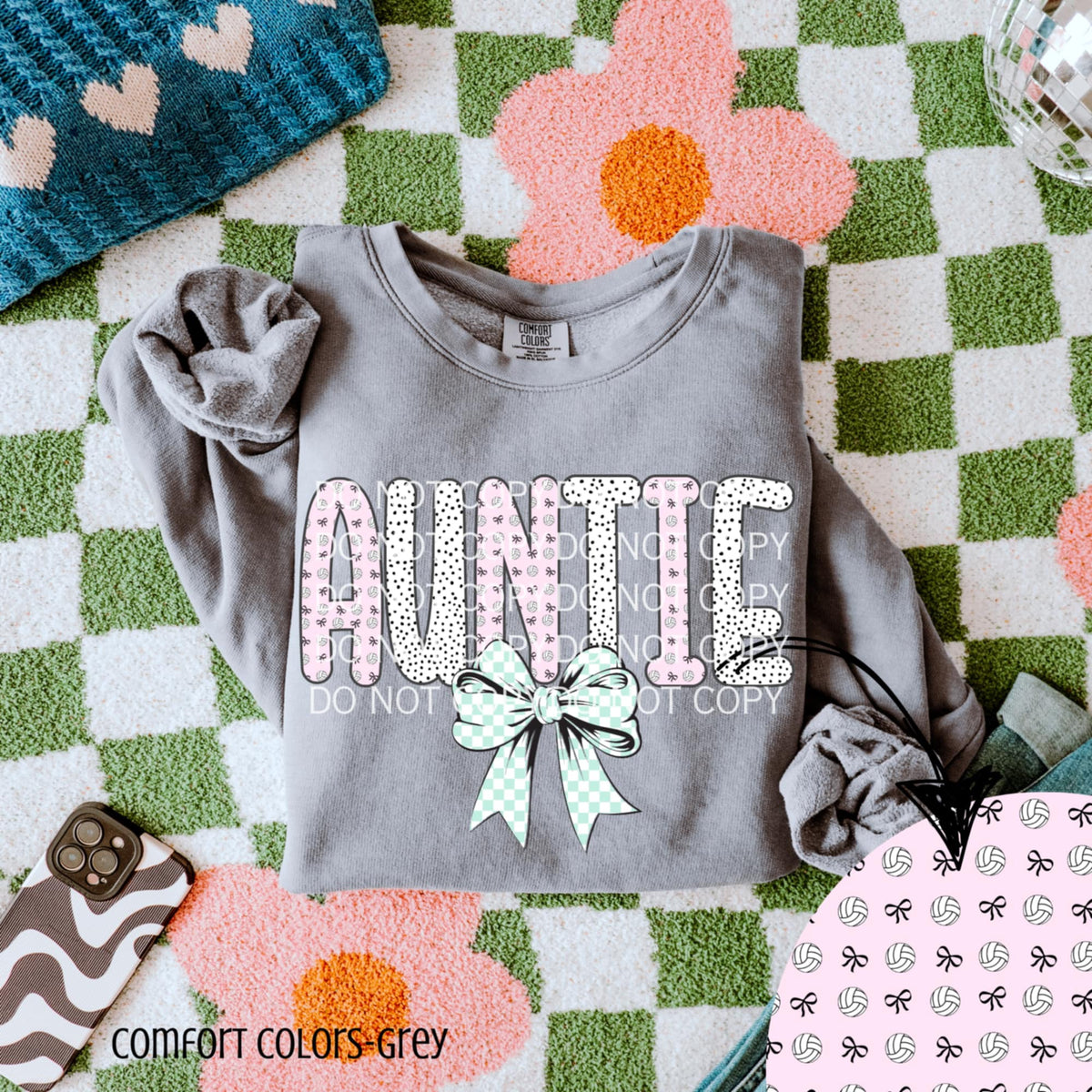 Auntie volleyball letters (CSG) 90237 DTF transfer