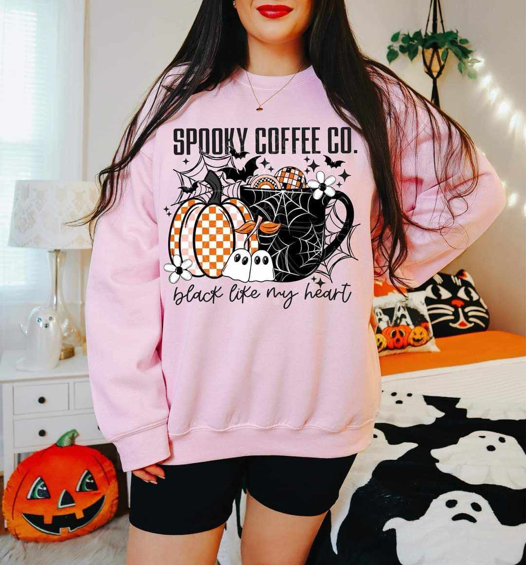 Spooky coffee co black like my heart (LYTTLE) 53871 DTF transfer