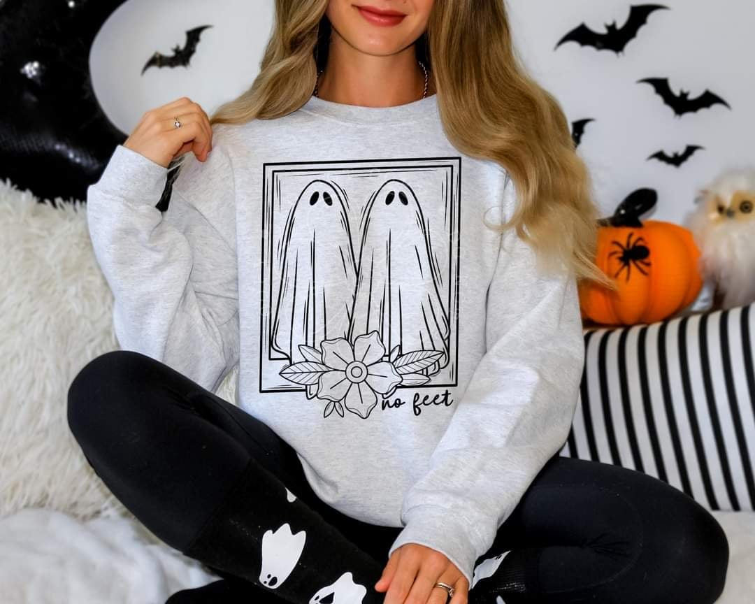 No feet ghosts BLACK (LYTTLE) 55232 DTF transfer