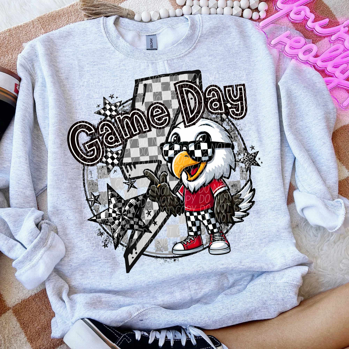 Game day Eagle pointing lightning bolt (CITY) 52549 DTF transfer