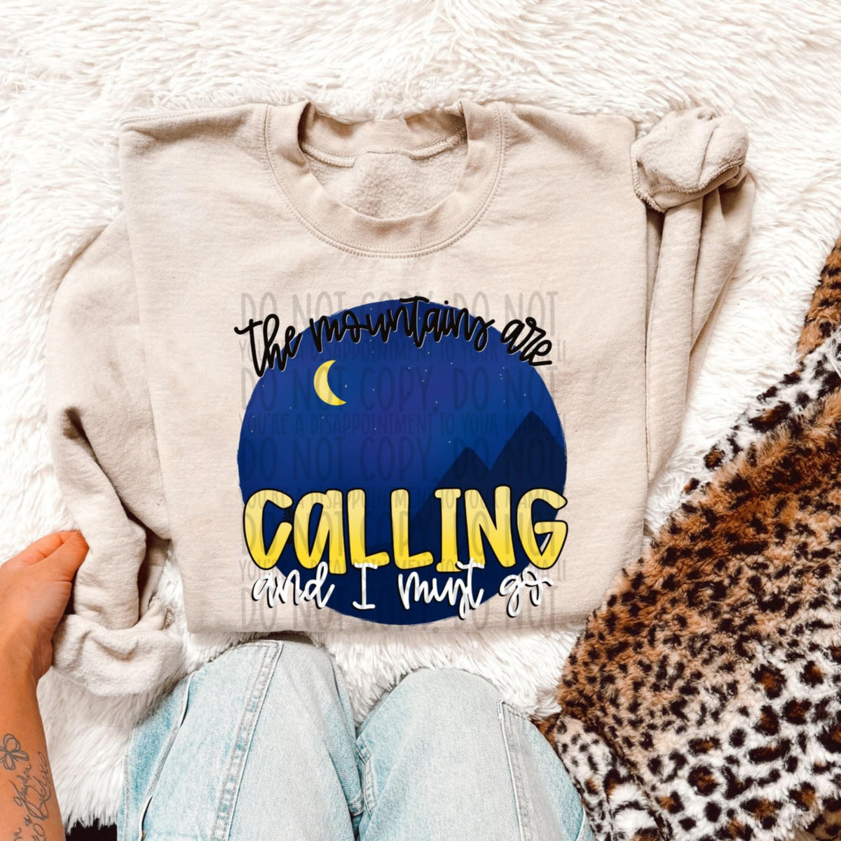 The mountains is calling and I must go (SWD) 99365 DTF transfer