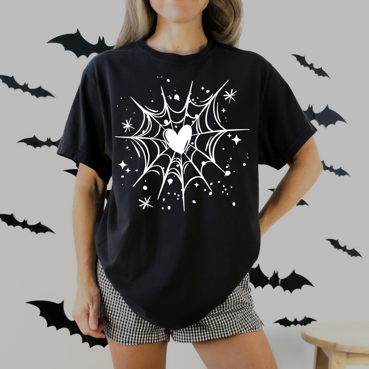 Heart web splatter (white) (CSC) DTF Transfer