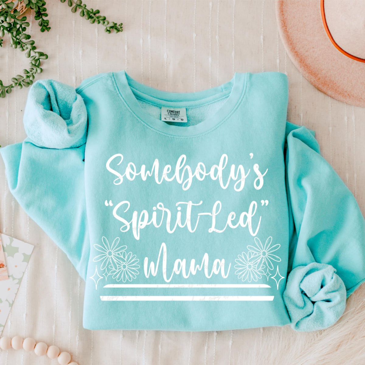 Somebody’s “spirit led” mama WHITE (VIRGO) 90723 DTF transfer