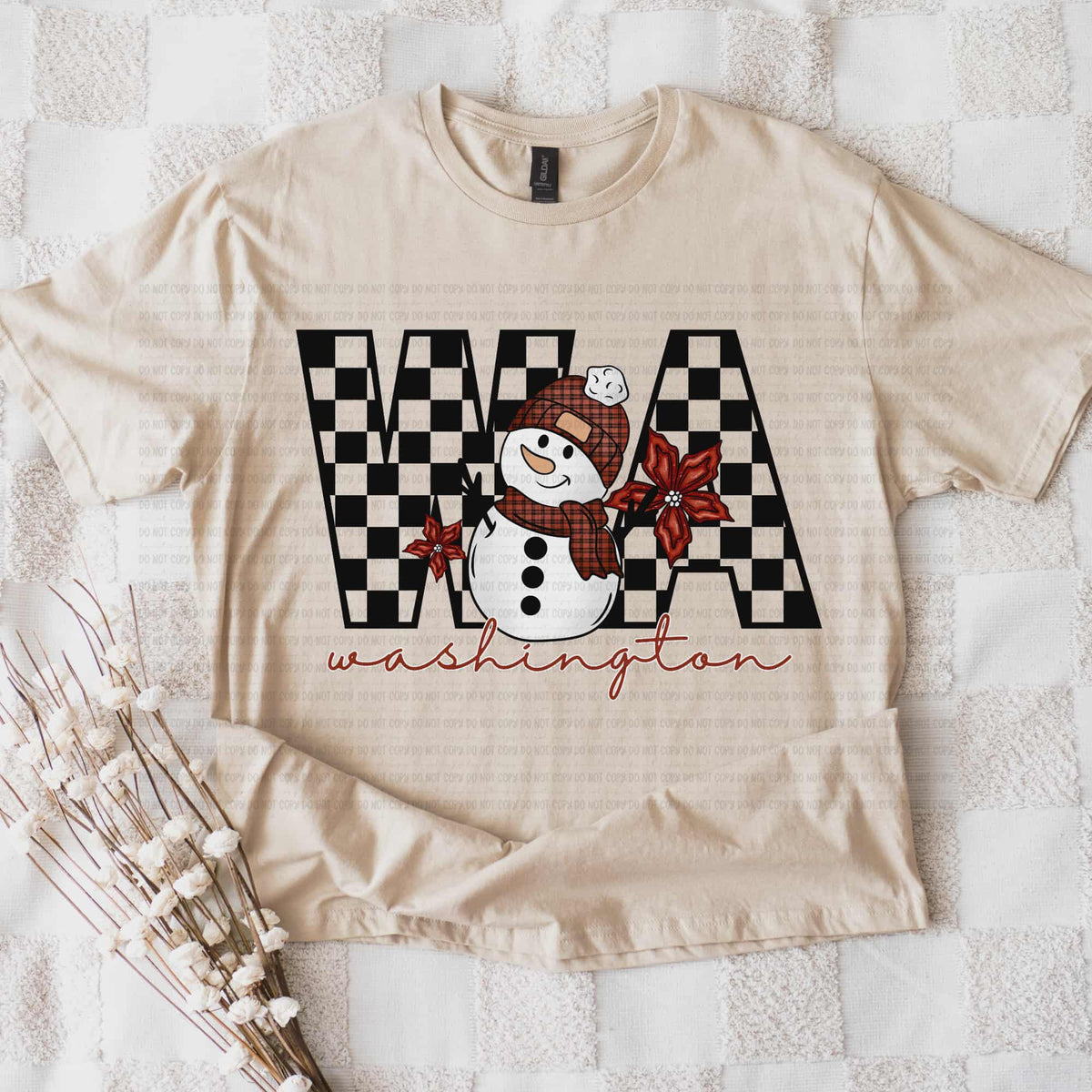 Washington snowman checker (REVEL) DTF Transfer