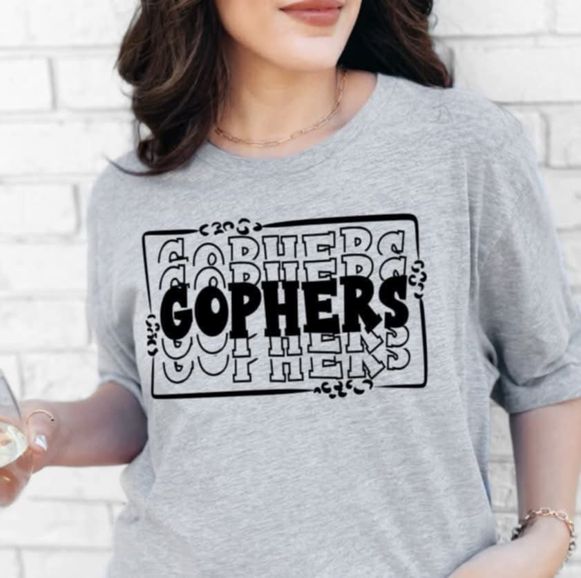 Gophers stacked with frame (S&G) 98782 DTF transfer