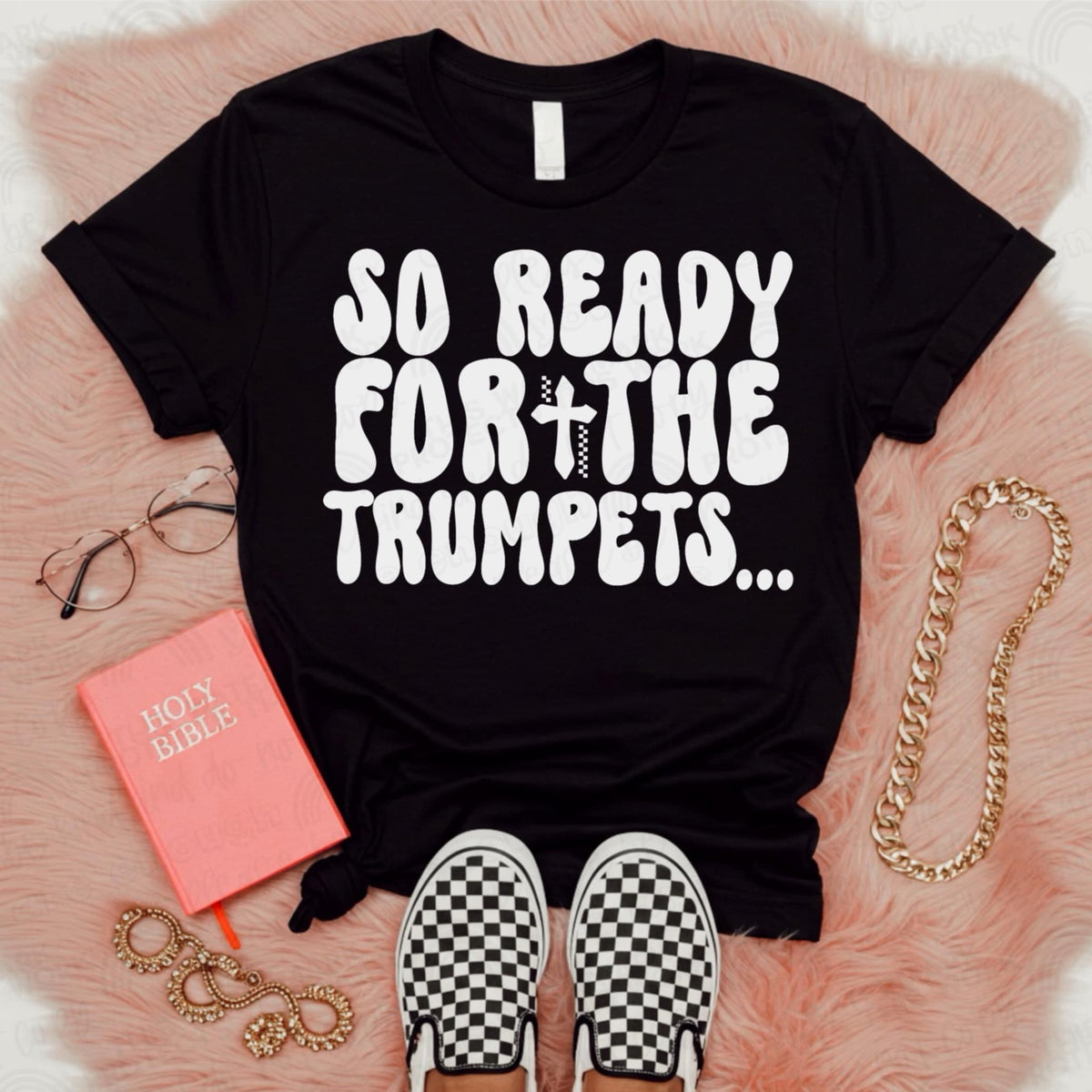 So ready for the trumpets WHITE (two peas) DTF Transfer