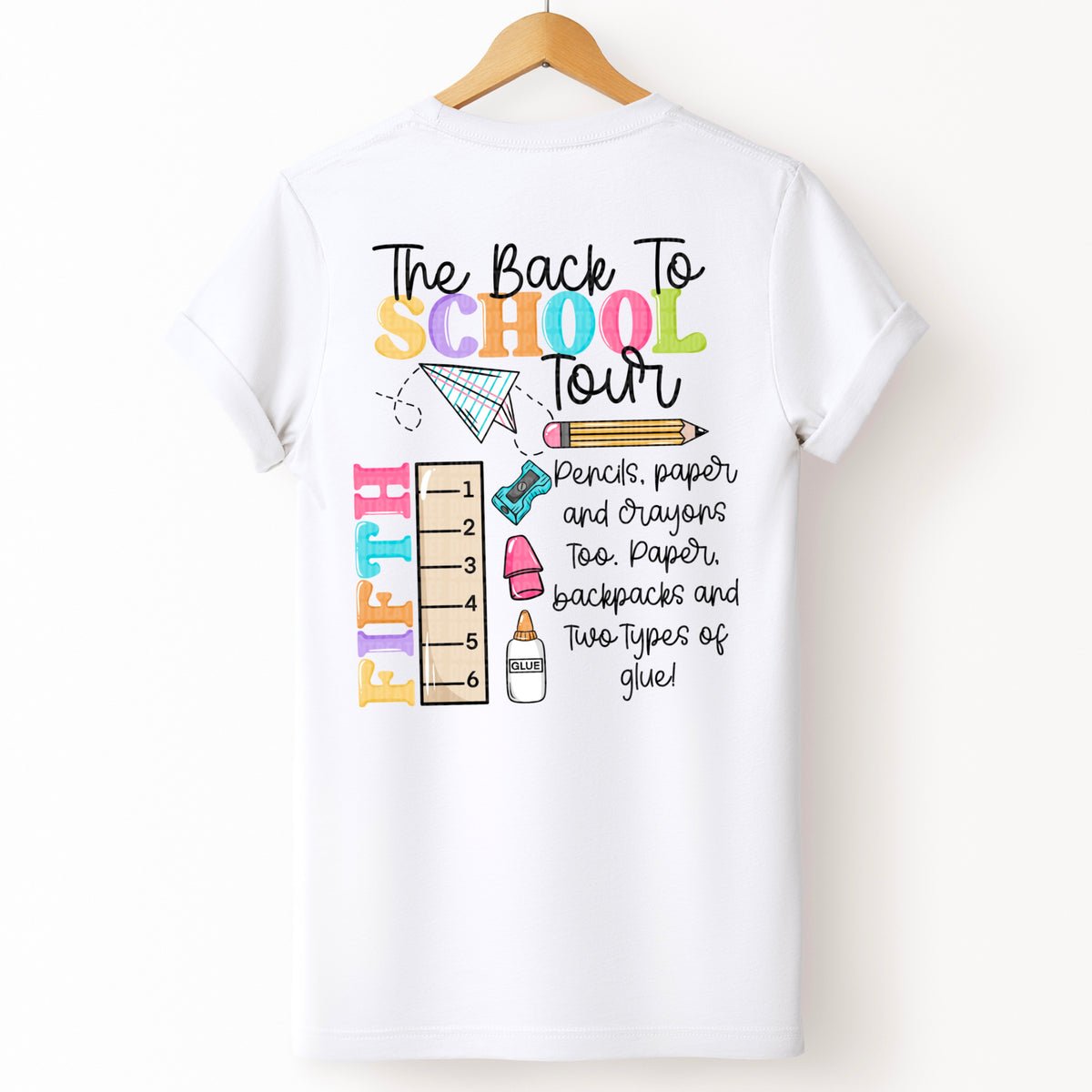 The back to school tour FIFTH black font 109781 DTF transfer