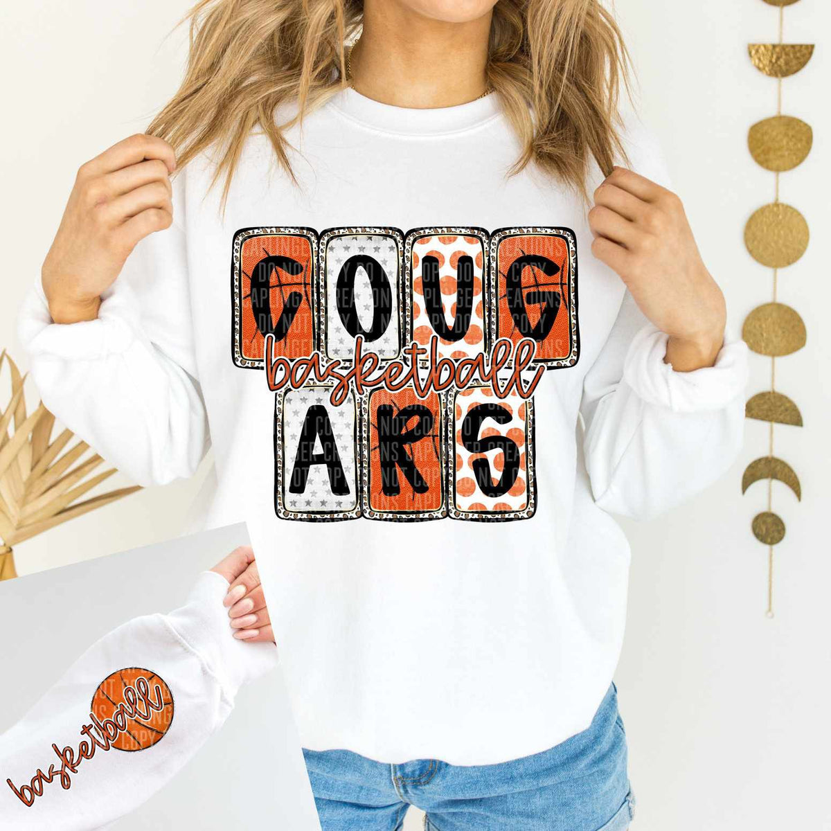 Cougars Basketball FRONT (Caplinger) 82871 DTF transfer