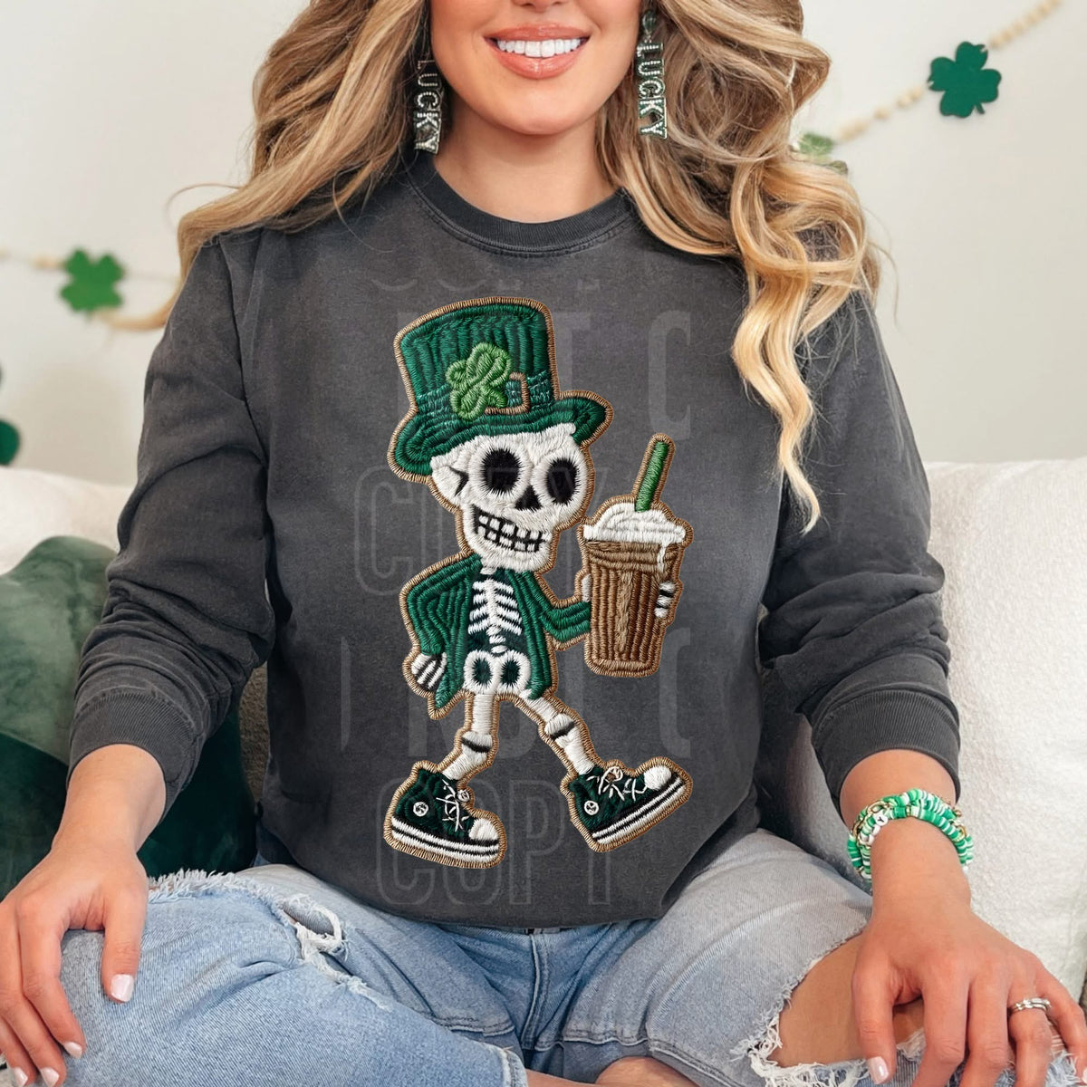Lucky Skeleton beer (SBB) DTF transfer