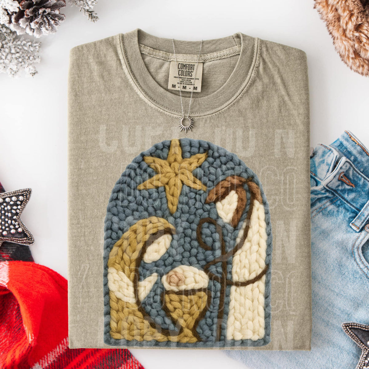 Faux Yarn Nativity Arch (SBB) DTF Transfer