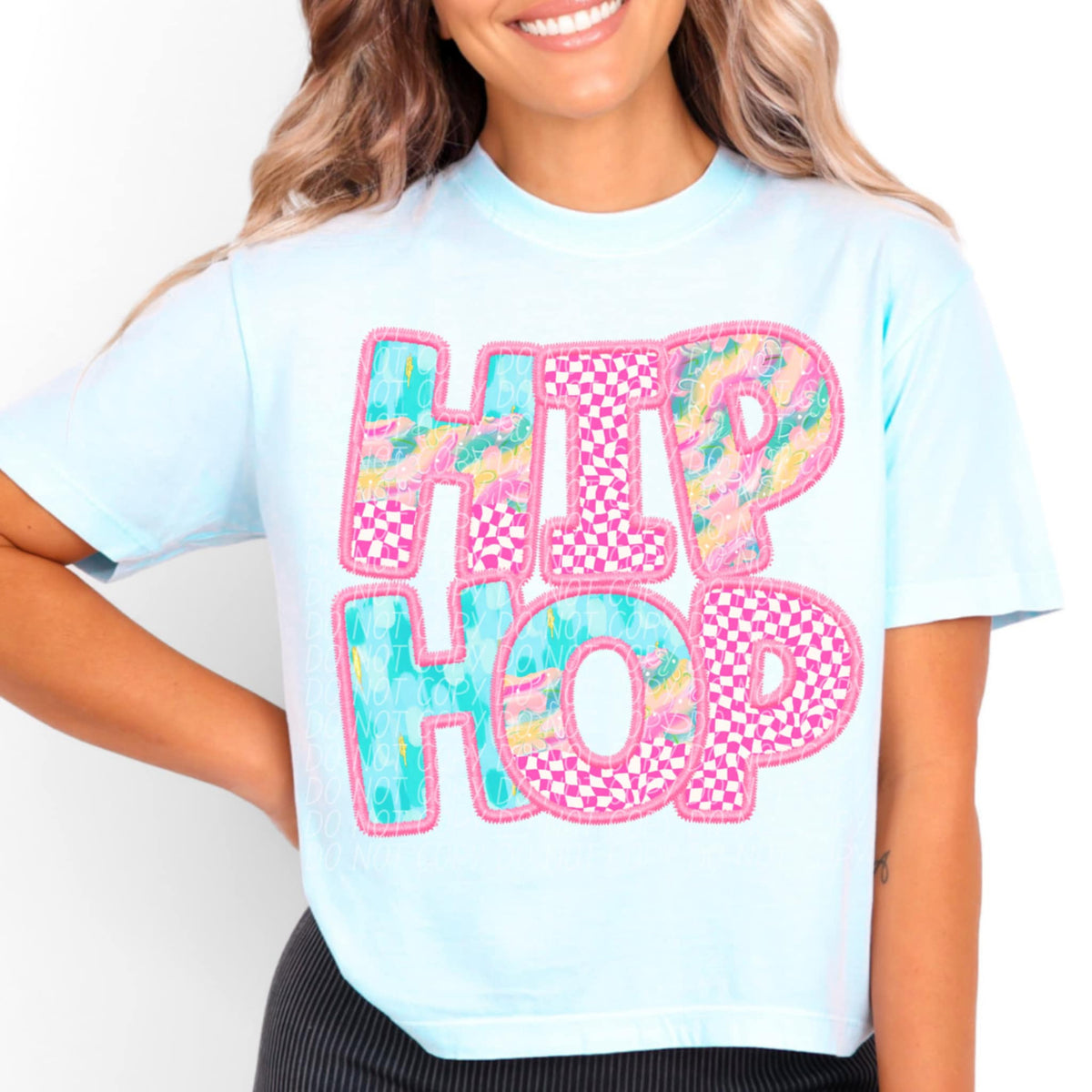 Hip hop pink checkered (CITY) 97067 DTF transfer