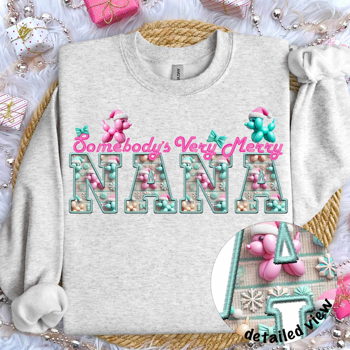 Somebody’s very merry nana (HW) 64439 DTF transfer
