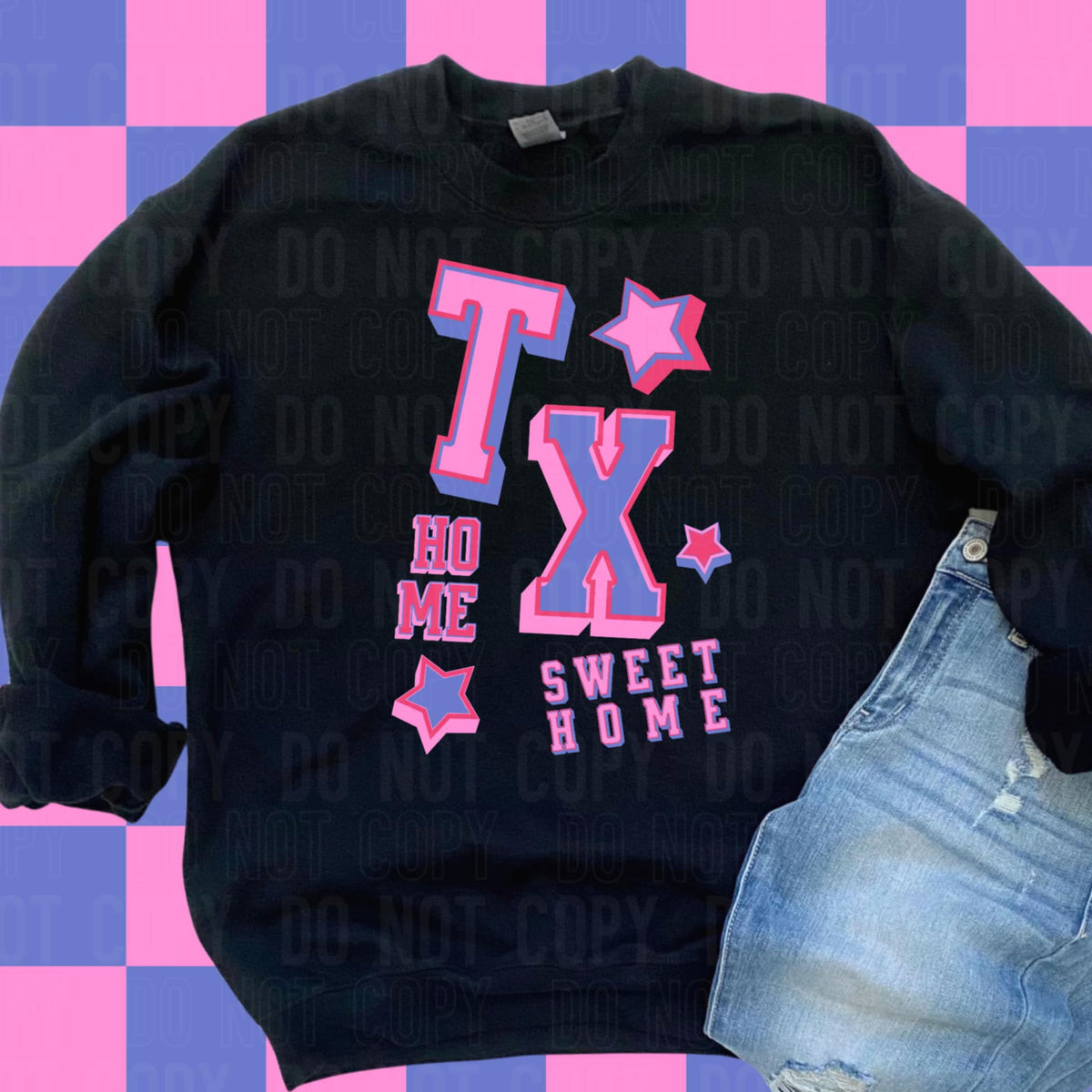 Tx home sweet home (SBB) 92070 DTF transfer