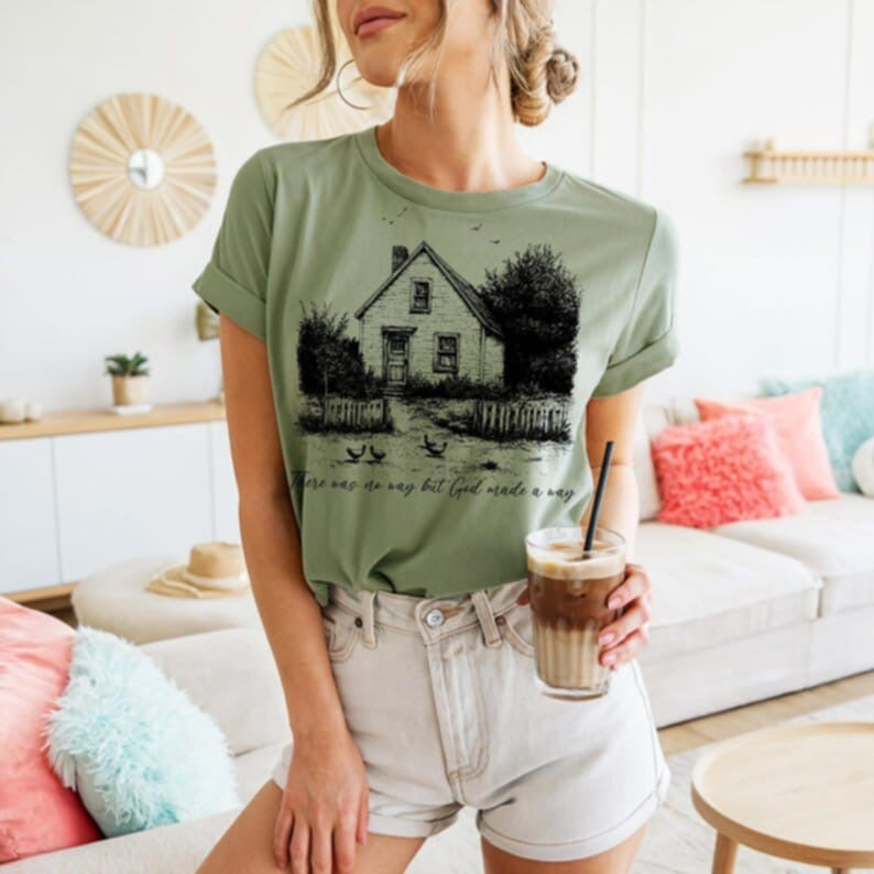 There was no way but god made a way house 87740 DTF transfer