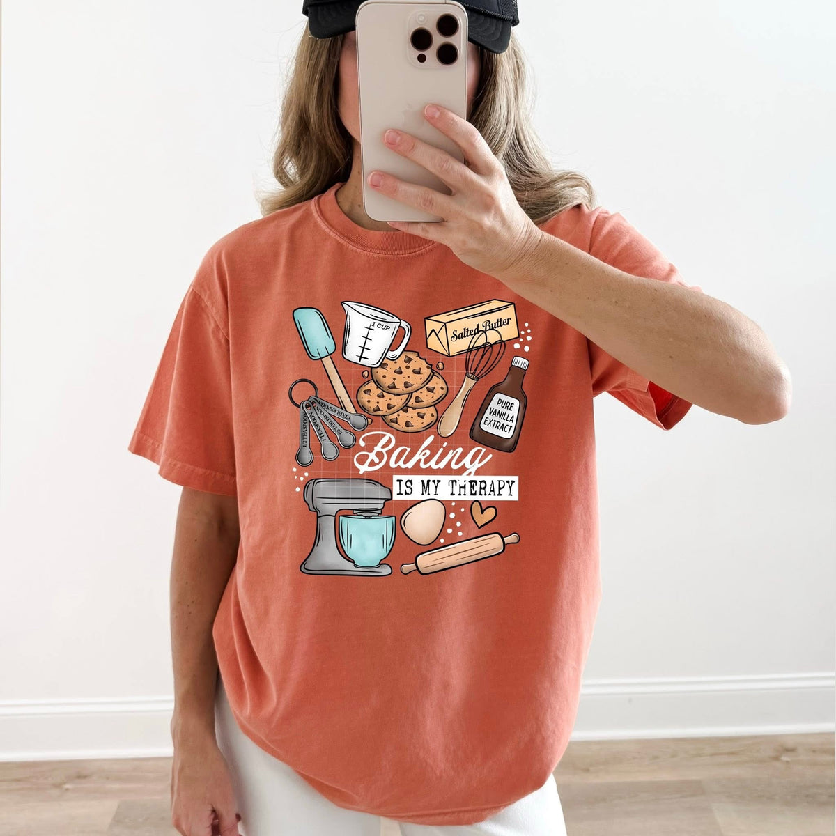 Baking is my therapy white words (CSC) DTF Transfer