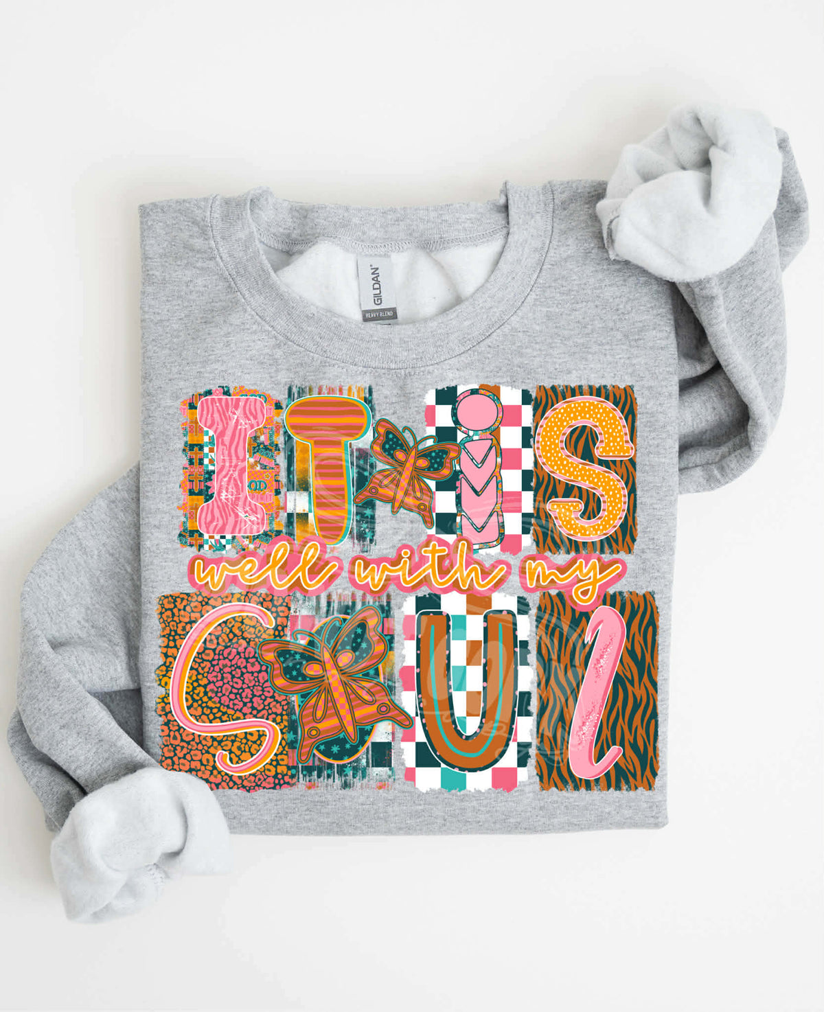 It is well with my soul butterflies (teal orange and pink) (C’s) DTF Transfer