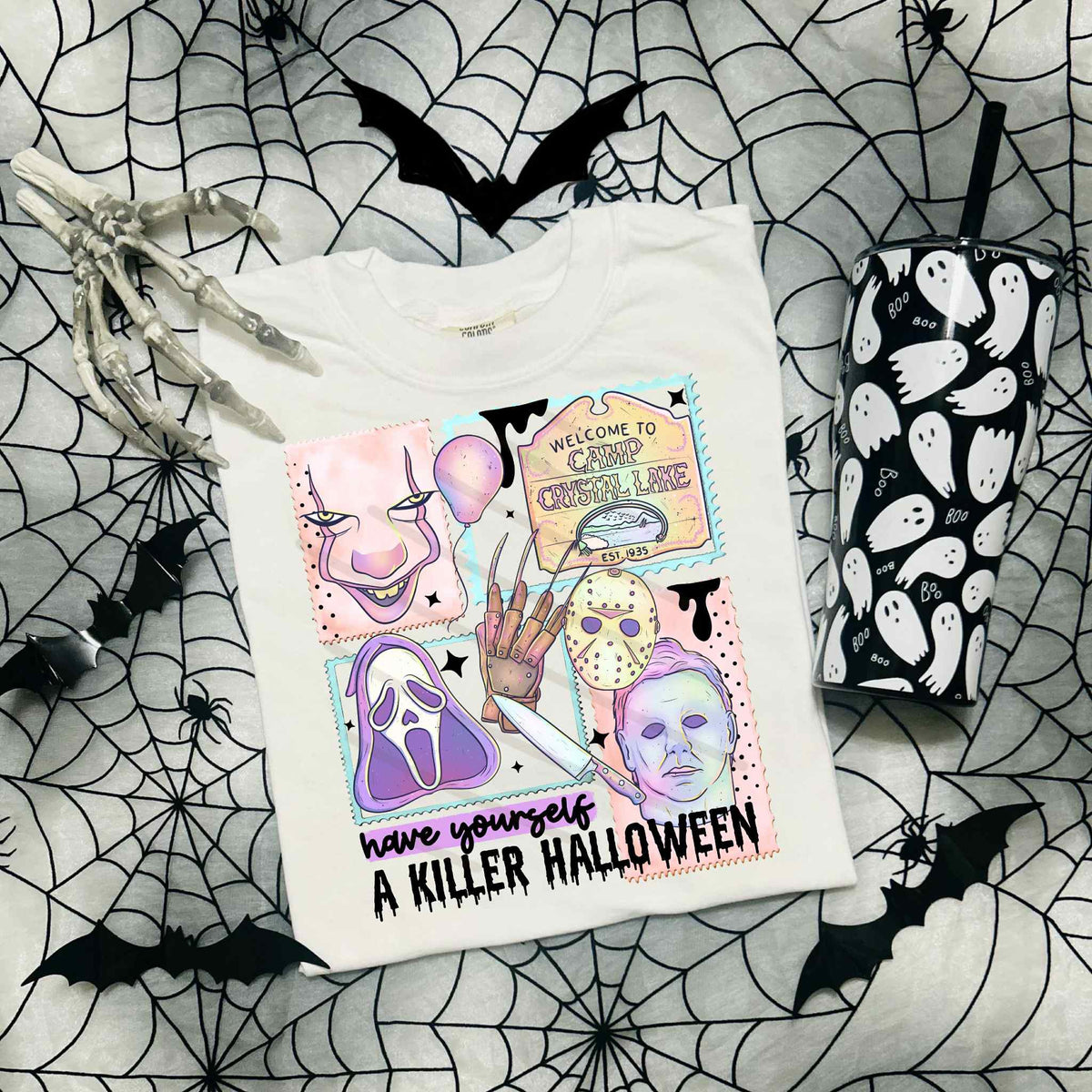 Killer Halloween pastel stamps  Collage exclusive DTF transfer