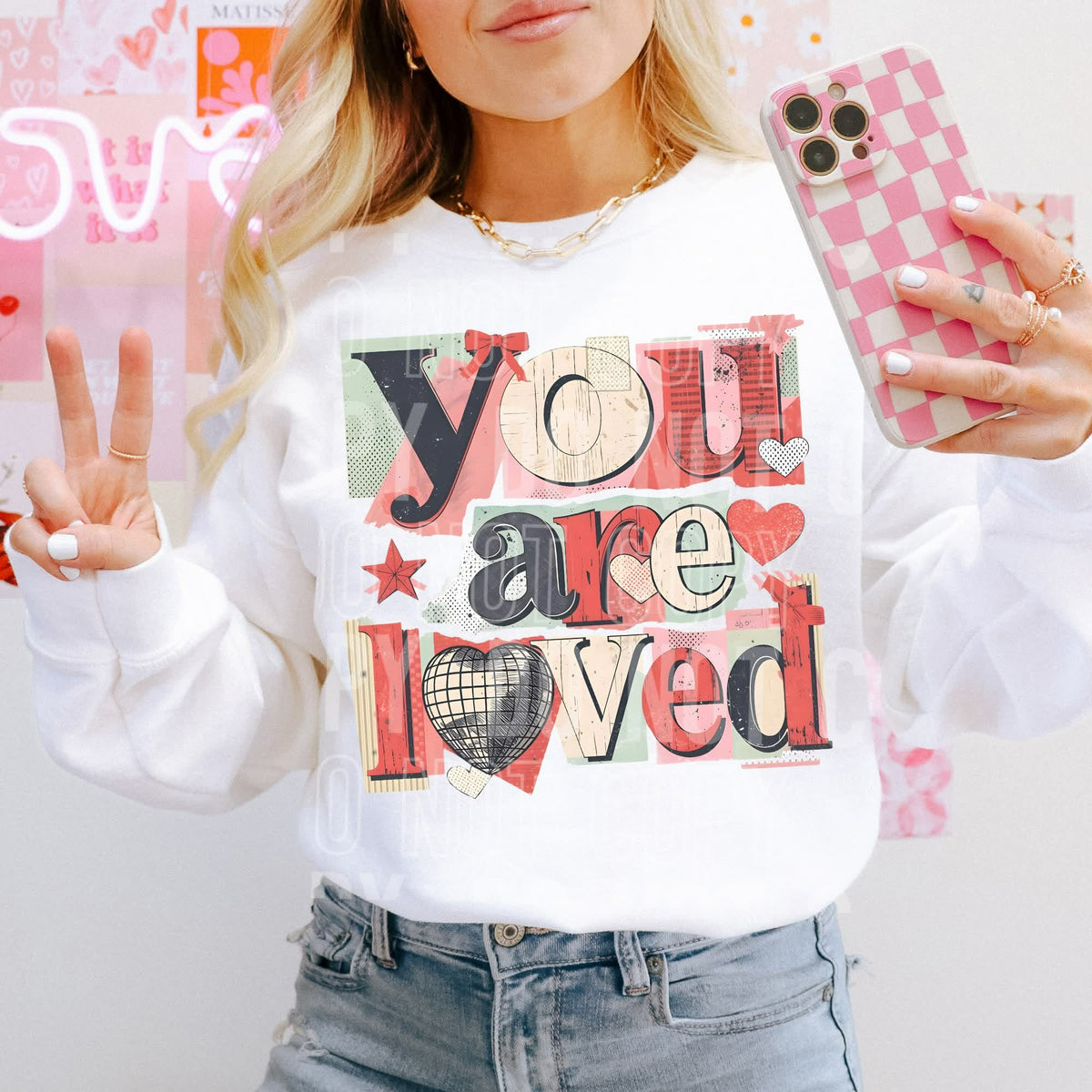 You are loved magazine font (SBB) DTF transfer