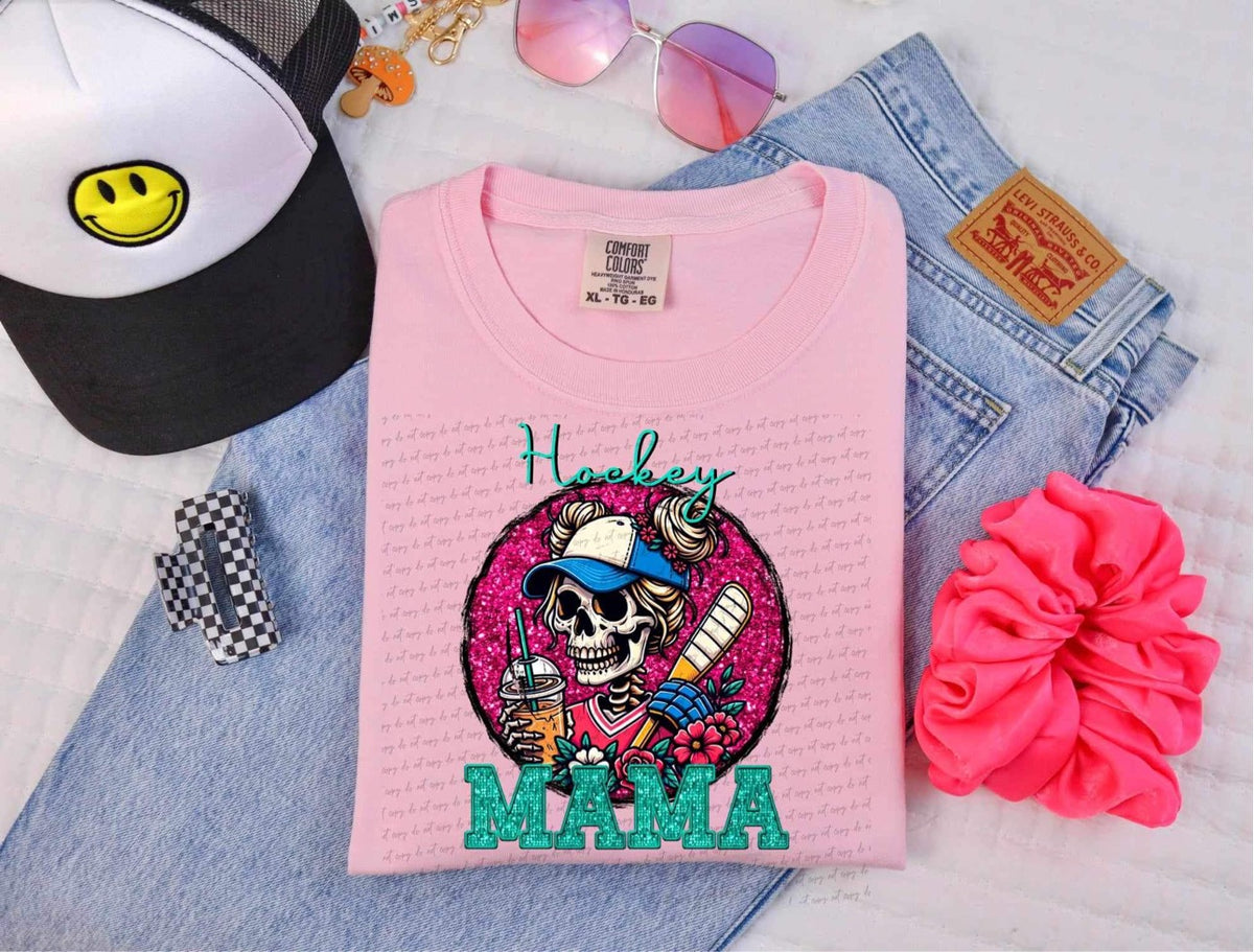 Hockey Mama Skelly DTF transfer 13954