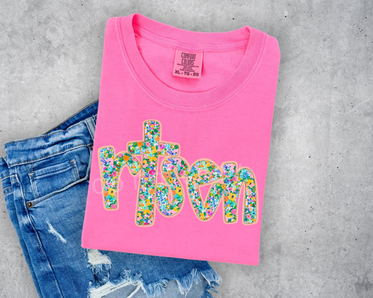 Risen floral filled 87734 DTF transfer