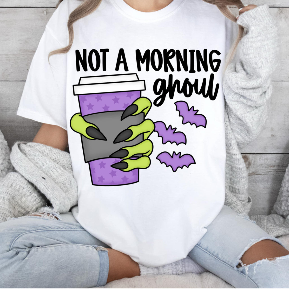 Not a Morning ghoul Coffee CMD DTF transfer