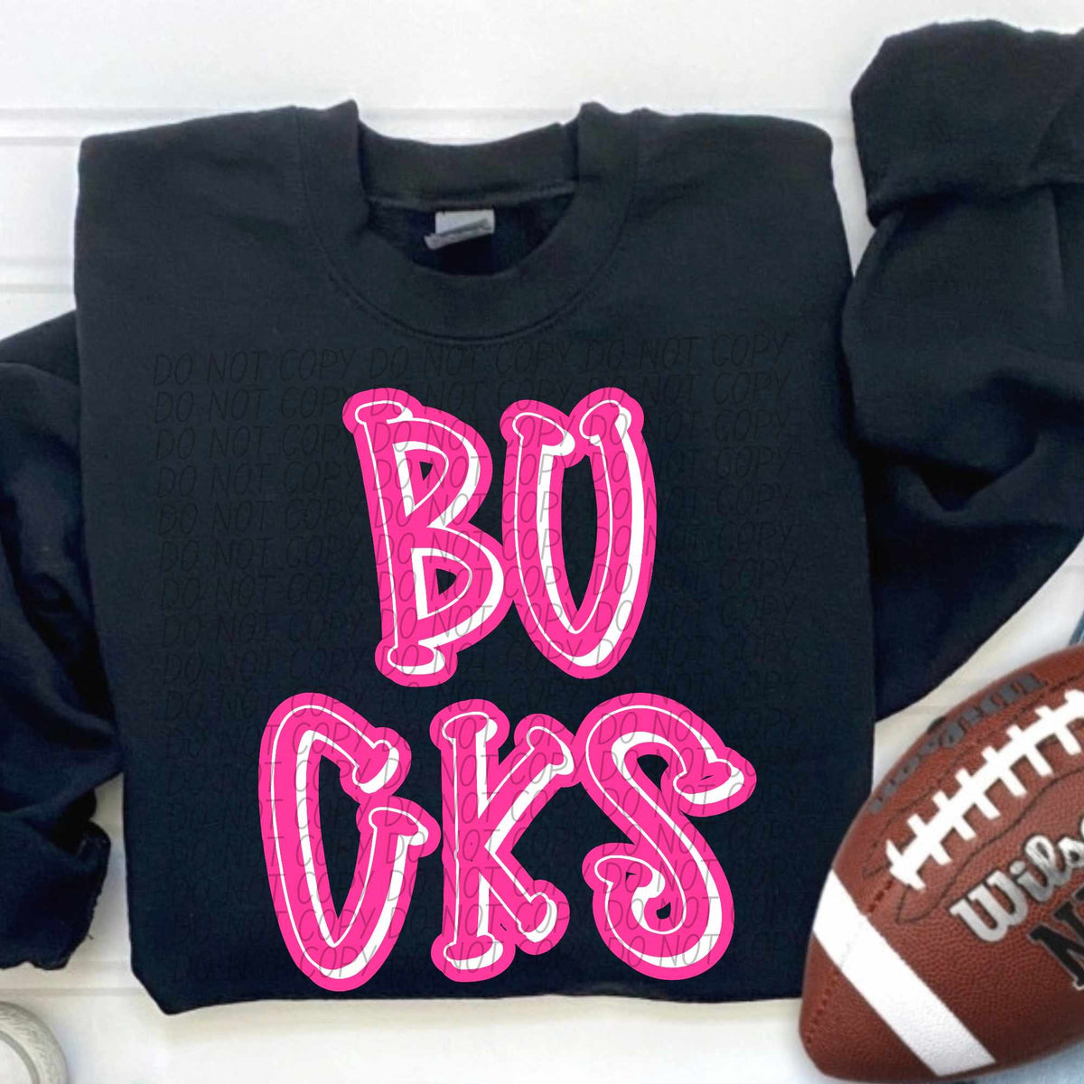 Bucks hot pink 55393 DTF transfer