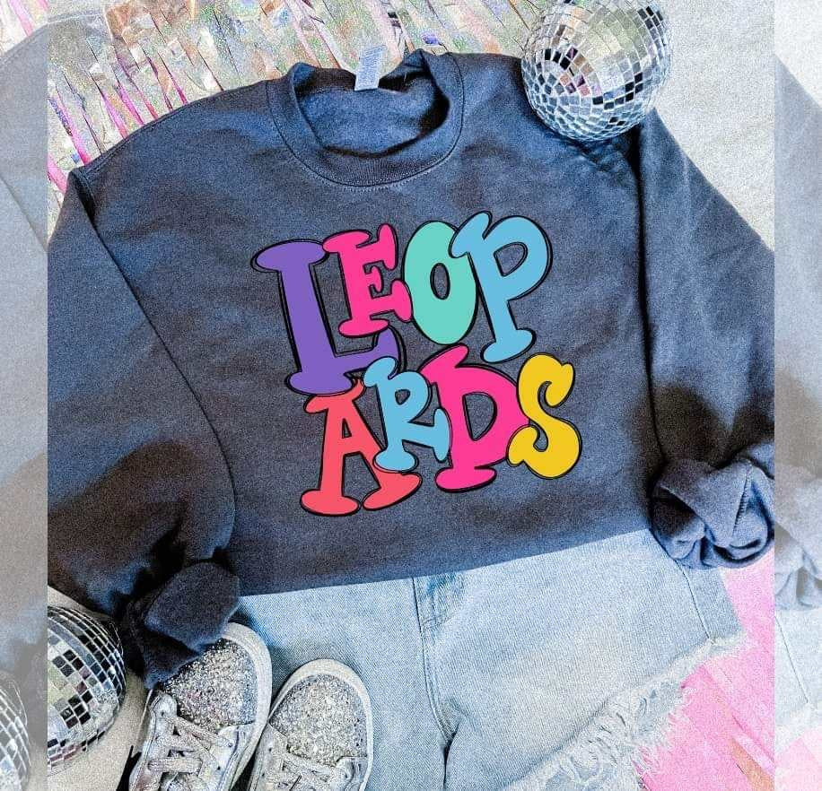 Leopards colorful bubble font (S&G) 64502 DTF transfer