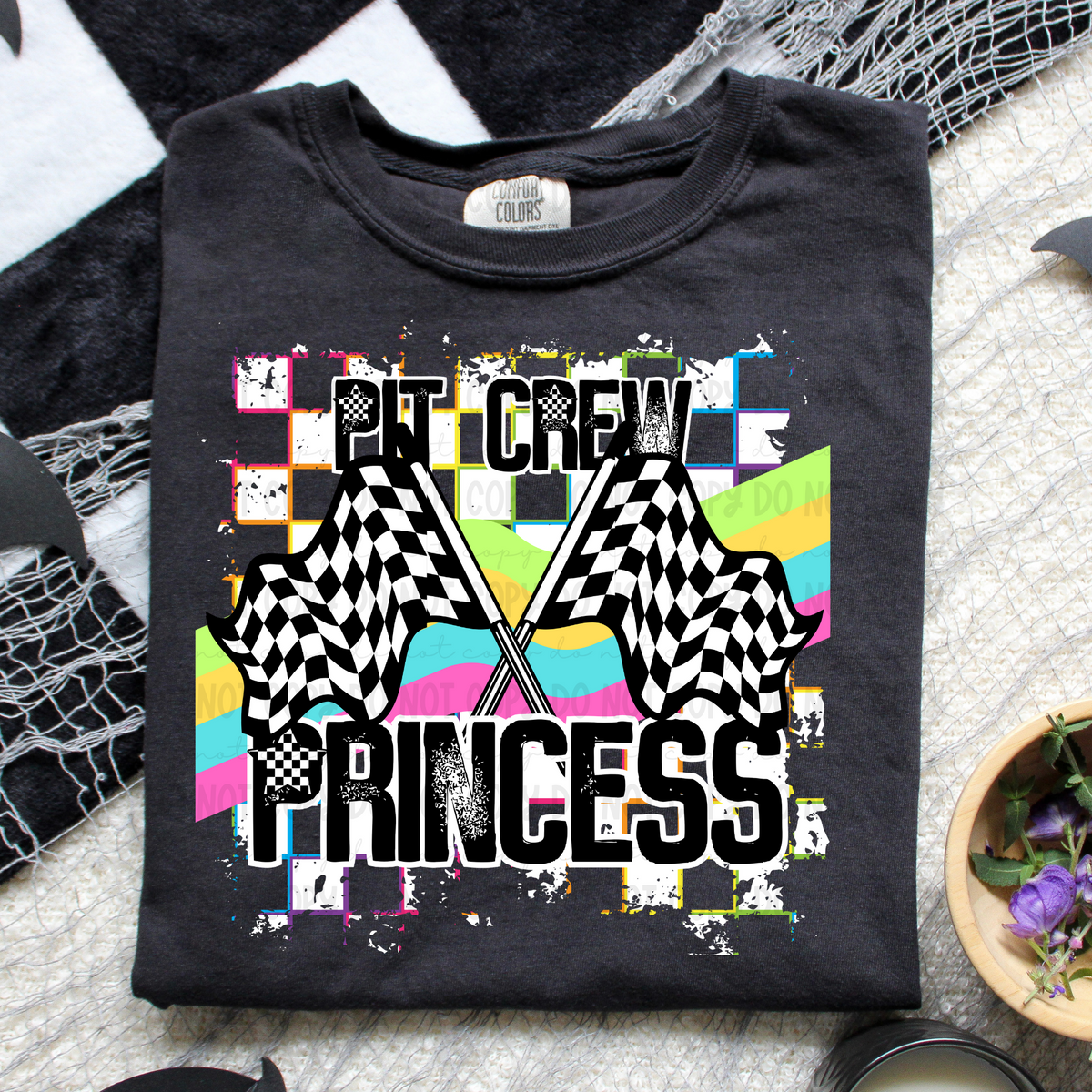 Pit crew princess flags (REVEL) 96497 DTF transfer