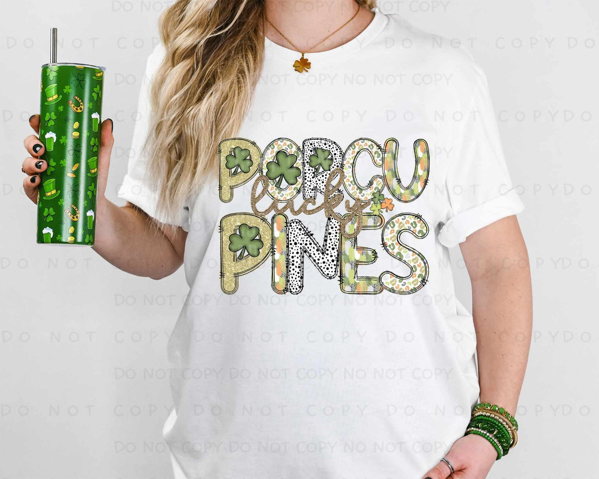 Lucky porcupines st Patrick patterns (caplinger) 82495 DTF transfer