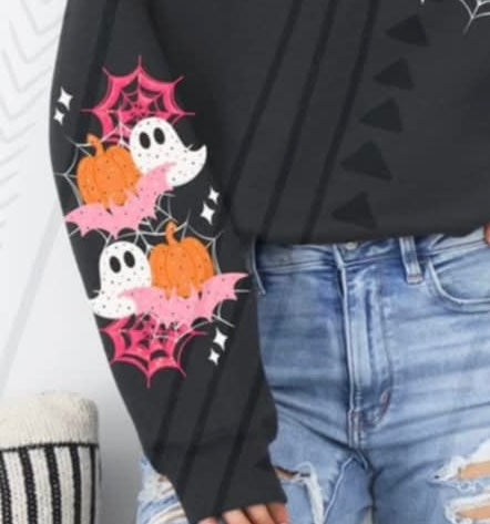 Cute Halloween items sleeve (TGG) 103272 DTF transfer