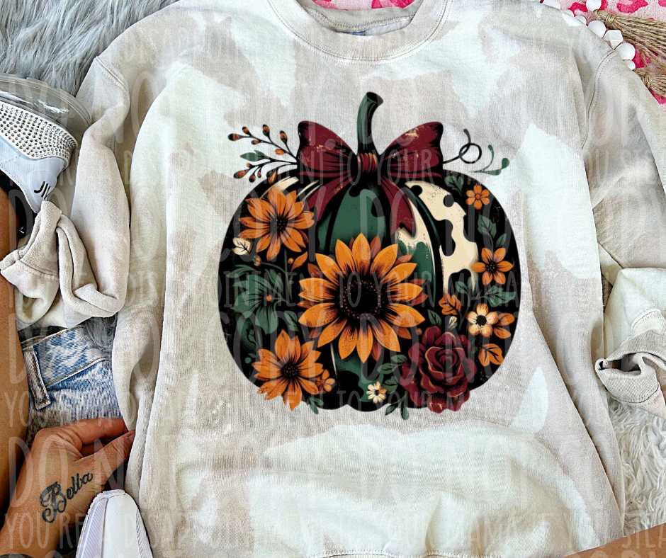 Floral pumpkin (vintage) 53779 DTF transfer