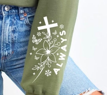 Always WHITE sleeve 75945 DTF transfer