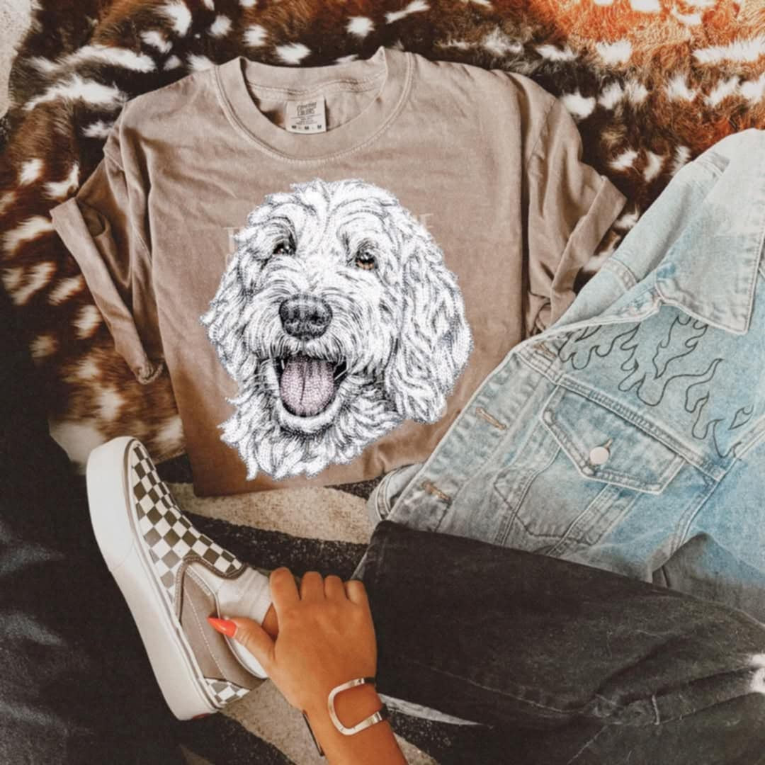 White doodle (Classy) 95253 DTF transfer