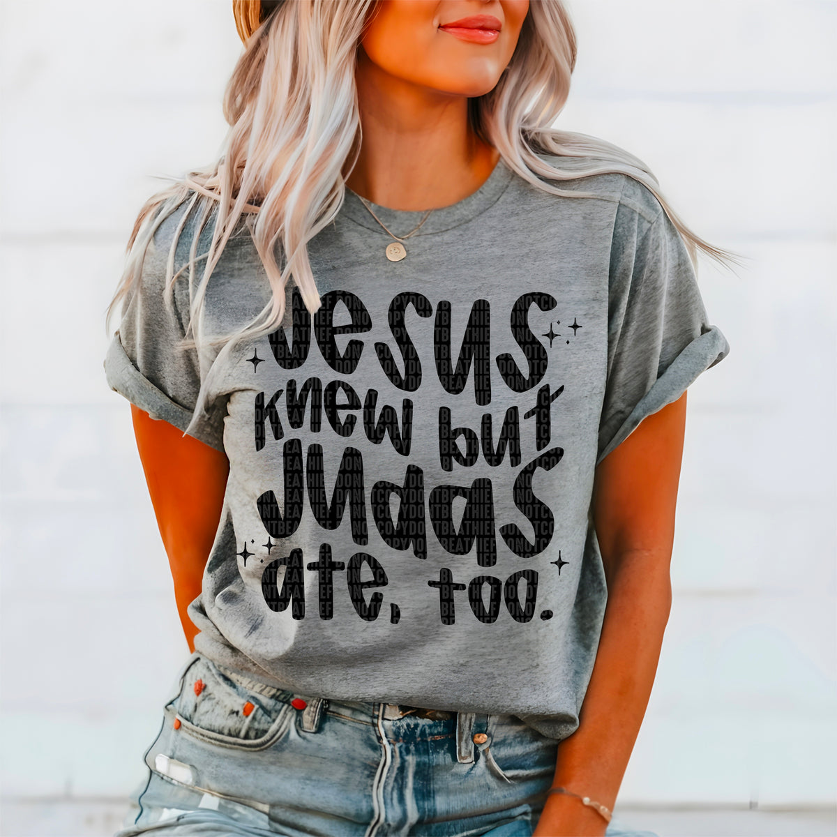 Jesus knew but Judas ate too 90439 DTF transfer