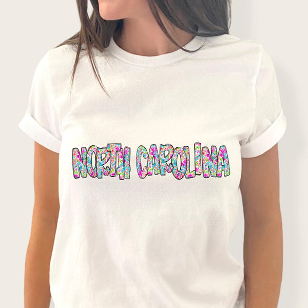 North Carolina paisley filled (CITY) 52383 DTF transfer