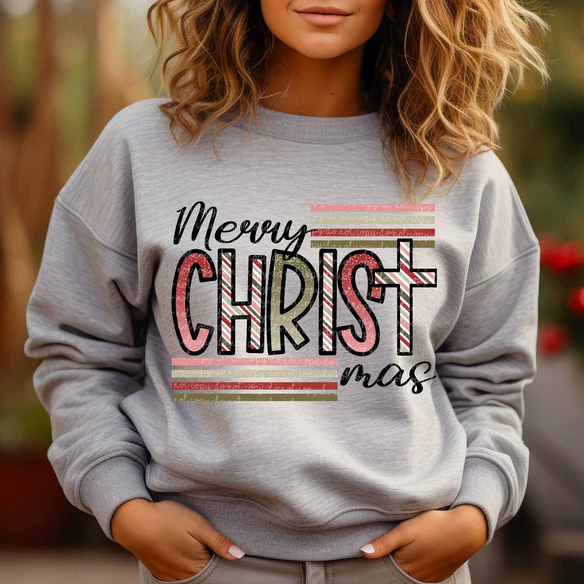 Merry Christmas lines (CMLD) 67435 DTF transfer